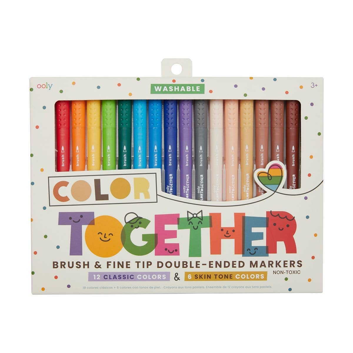 Ooly Colour Together: Brush & Fine Tip Double-Ended Markers