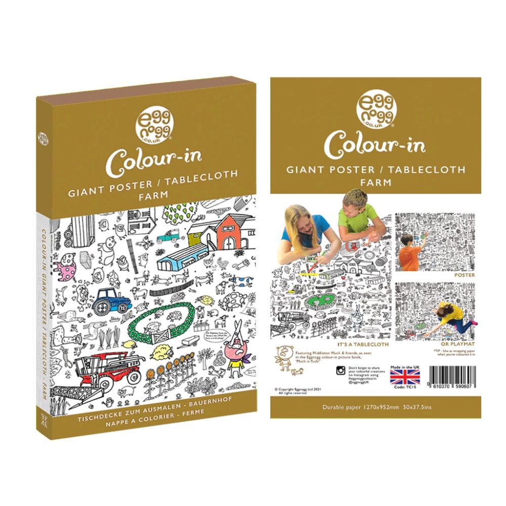 Countryside and Farm Giant Colouring Poster
