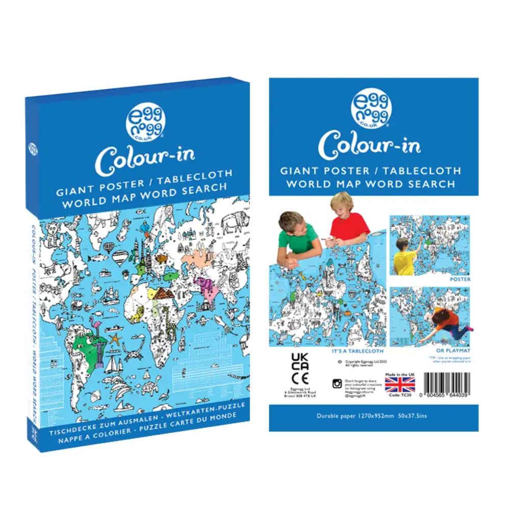 World Map Giant Colouring Poster