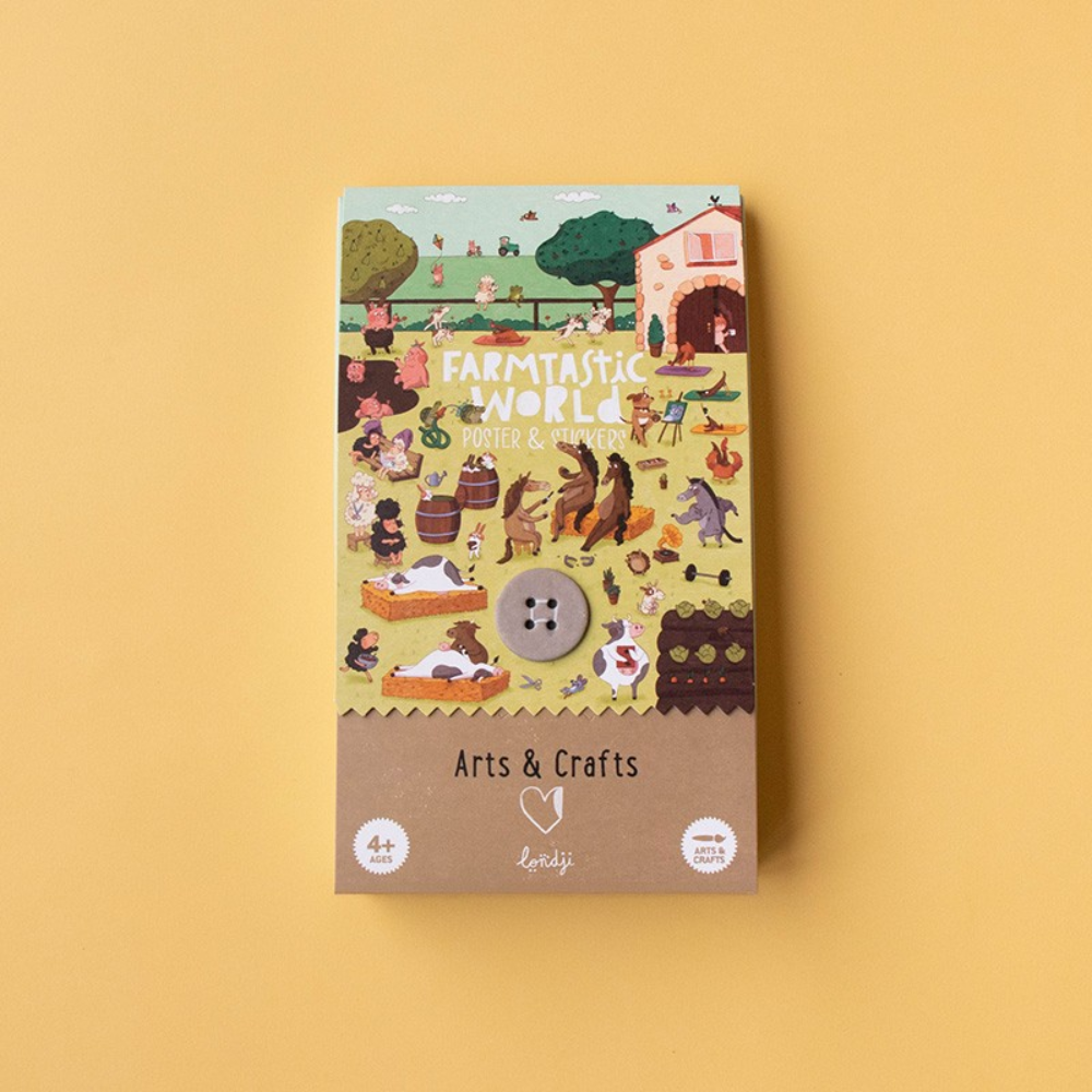Farmtastic World Sticker Poster