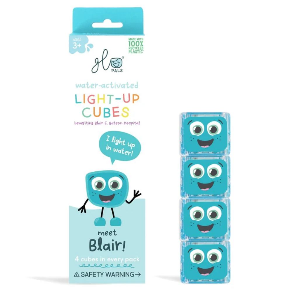 Glo Pals Light up Sensory Cubes - 4 Pack (Blair Blue)