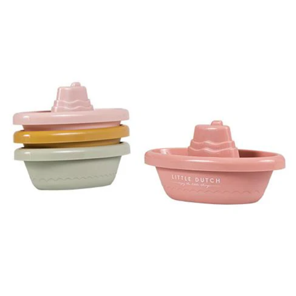 Stackable Bath Boats - Pink