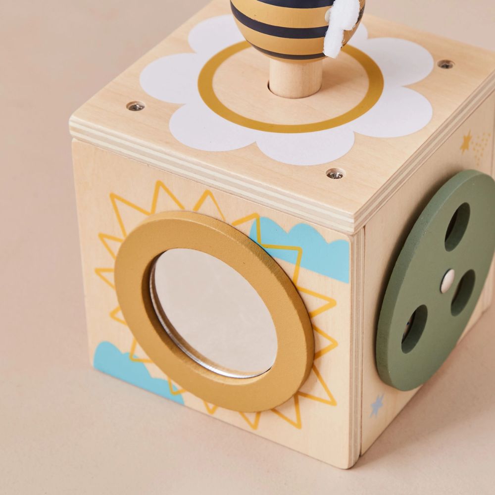 Wooden Mini Activity Cube - Just Bee Kids