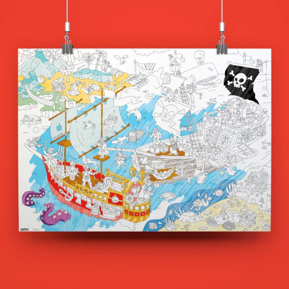 Pirates Giant Colouring Poster