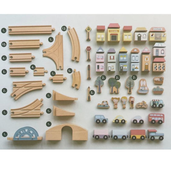 Little Dutch Railway Train Set Starter Kit XL