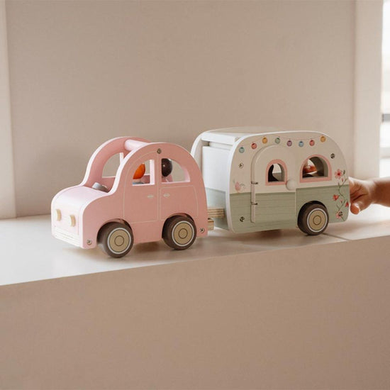 Toy Car With Caravan - Little Dutch