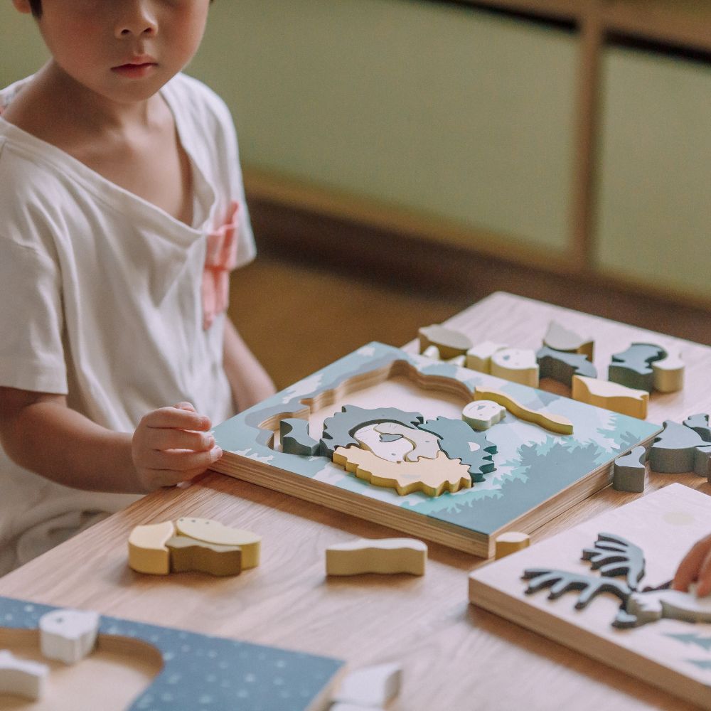 Wooden Polar Bear Puzzle