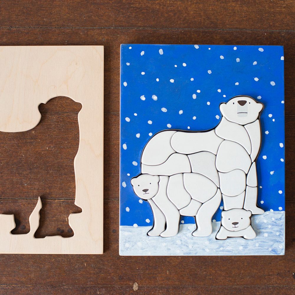 Wooden Polar Bear Puzzle