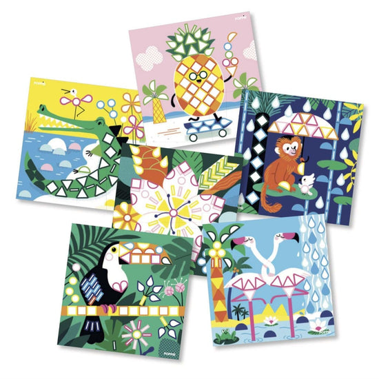 Poppik Creative Sticker Cards - Tropical